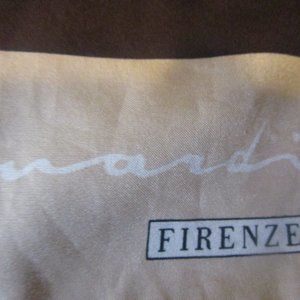 29" Vintage FIRENZE SILK scarf with metal grommet.